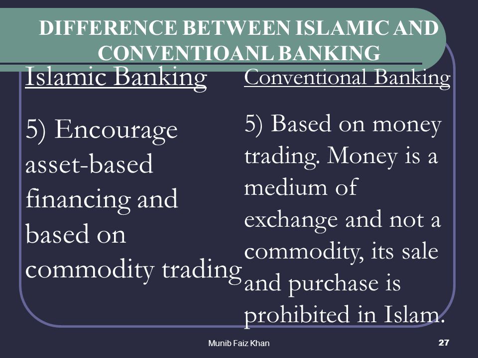 Comparison between conventional bank and islamic
